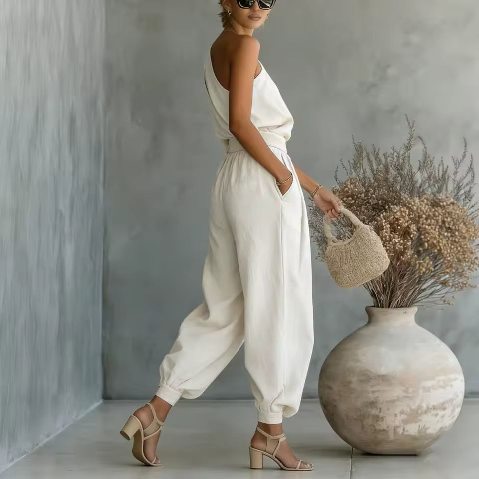 MILA | Conjunto Top Calado y Pantalones Harem