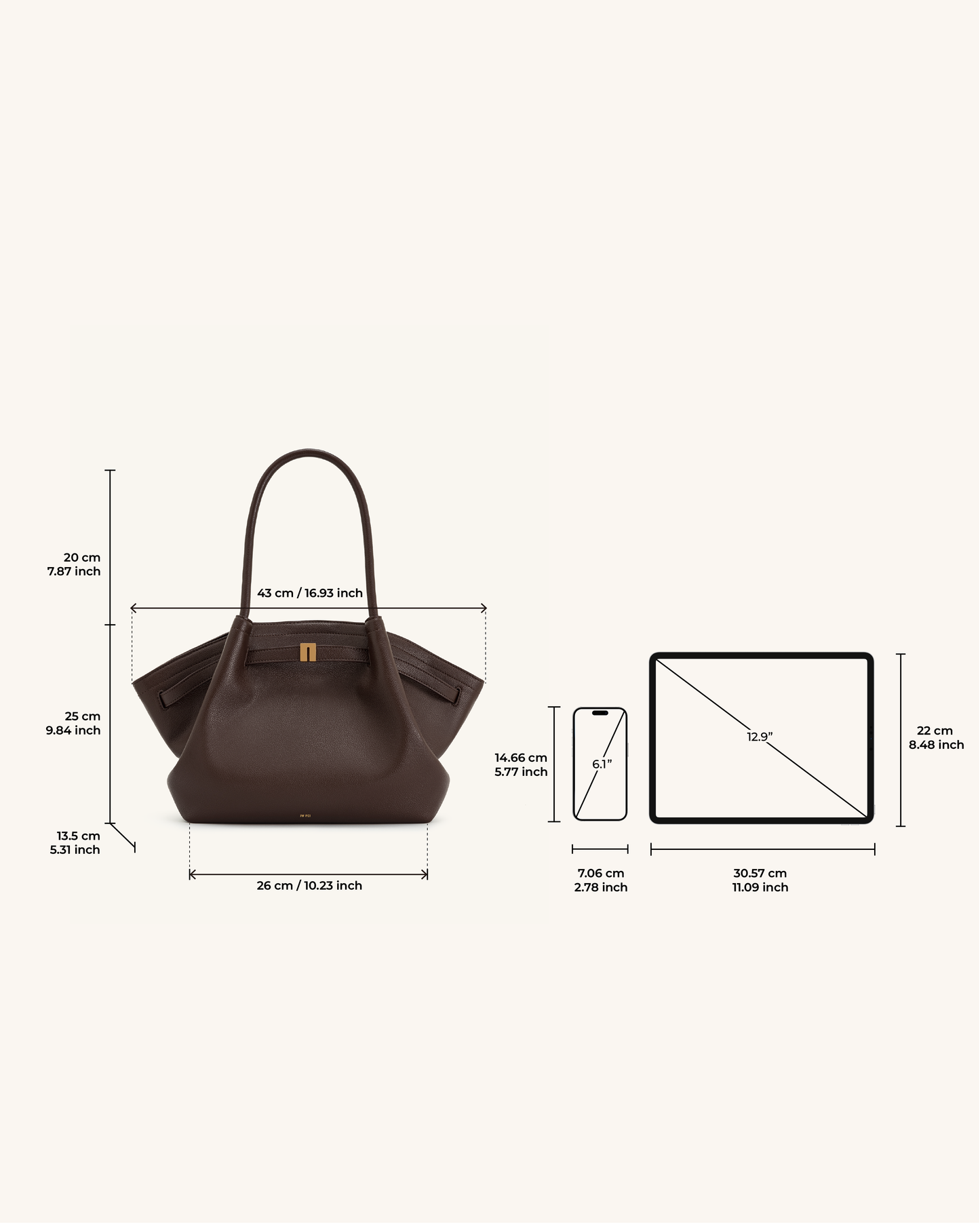 Hana Crossbody Bag – Dark Brown