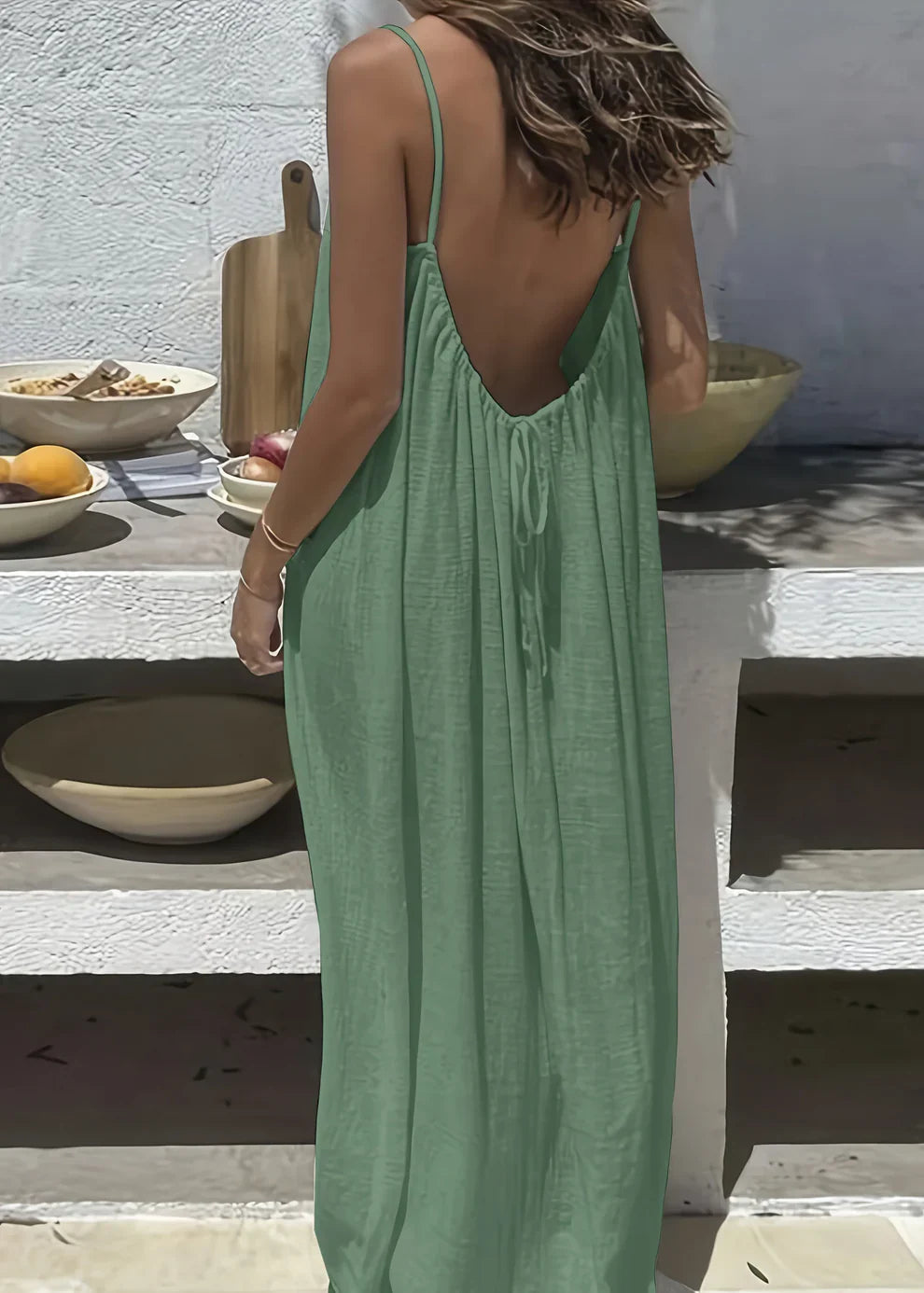 LENA | Vestido de espalda descubierta elegante