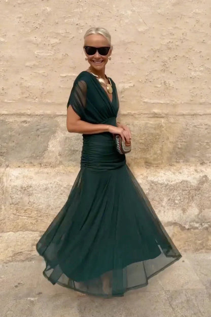 Louise | Vestido maxi elegante con escote en V