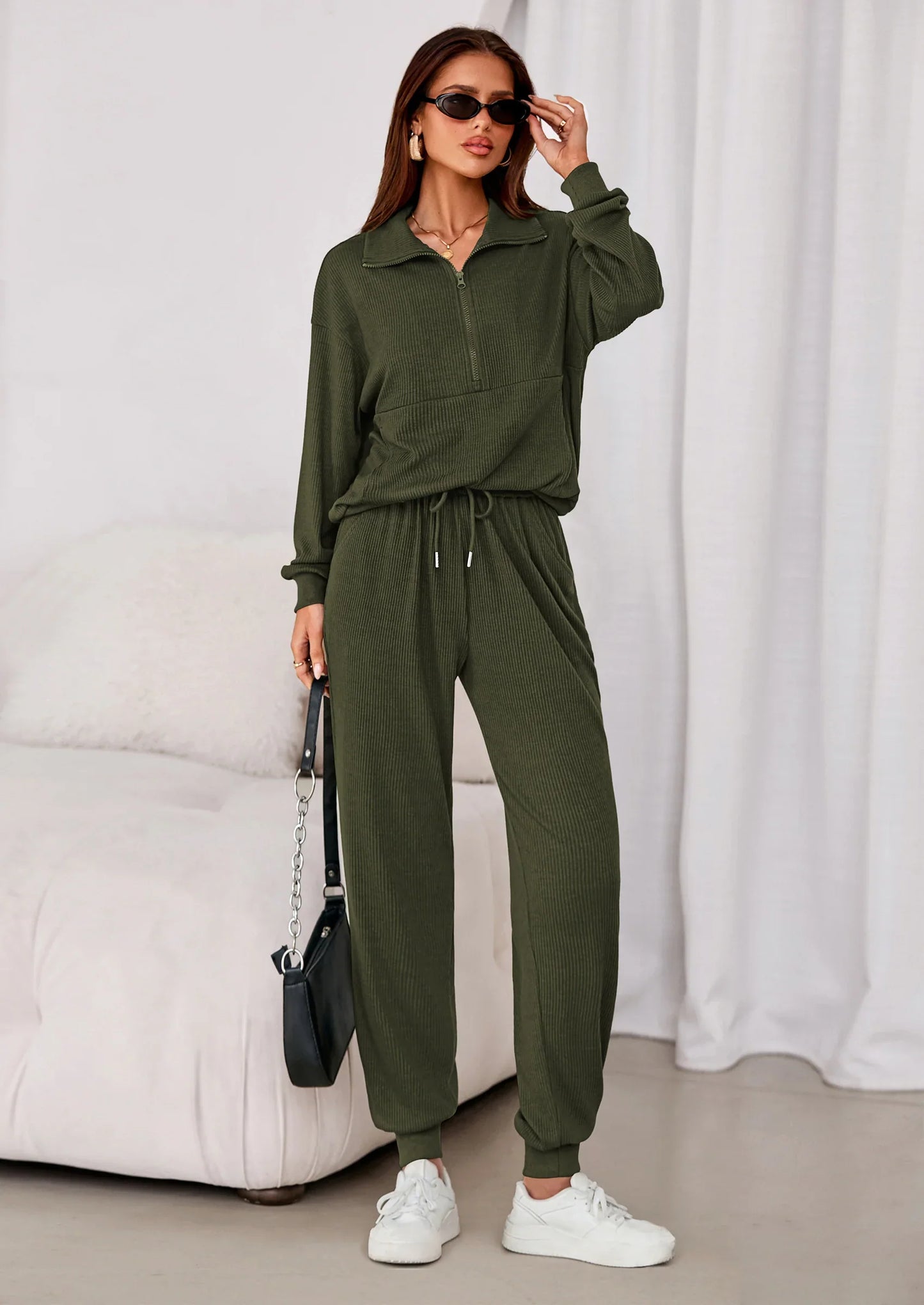 Conjunto NOLEA Cozy 2 Piezas – Sudadera con Cremallera + Joggers a Juego
