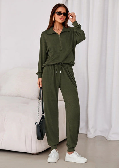 Conjunto NOLEA Cozy 2 Piezas – Sudadera con Cremallera + Joggers a Juego