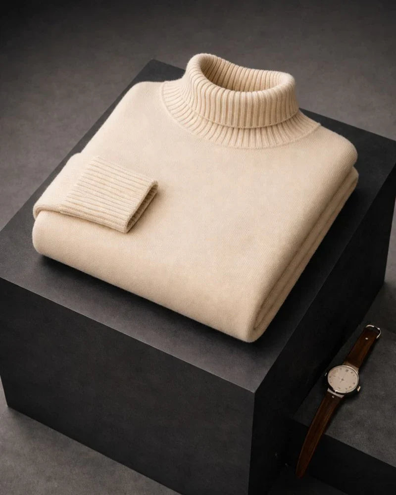 Suéter cuello alto suave