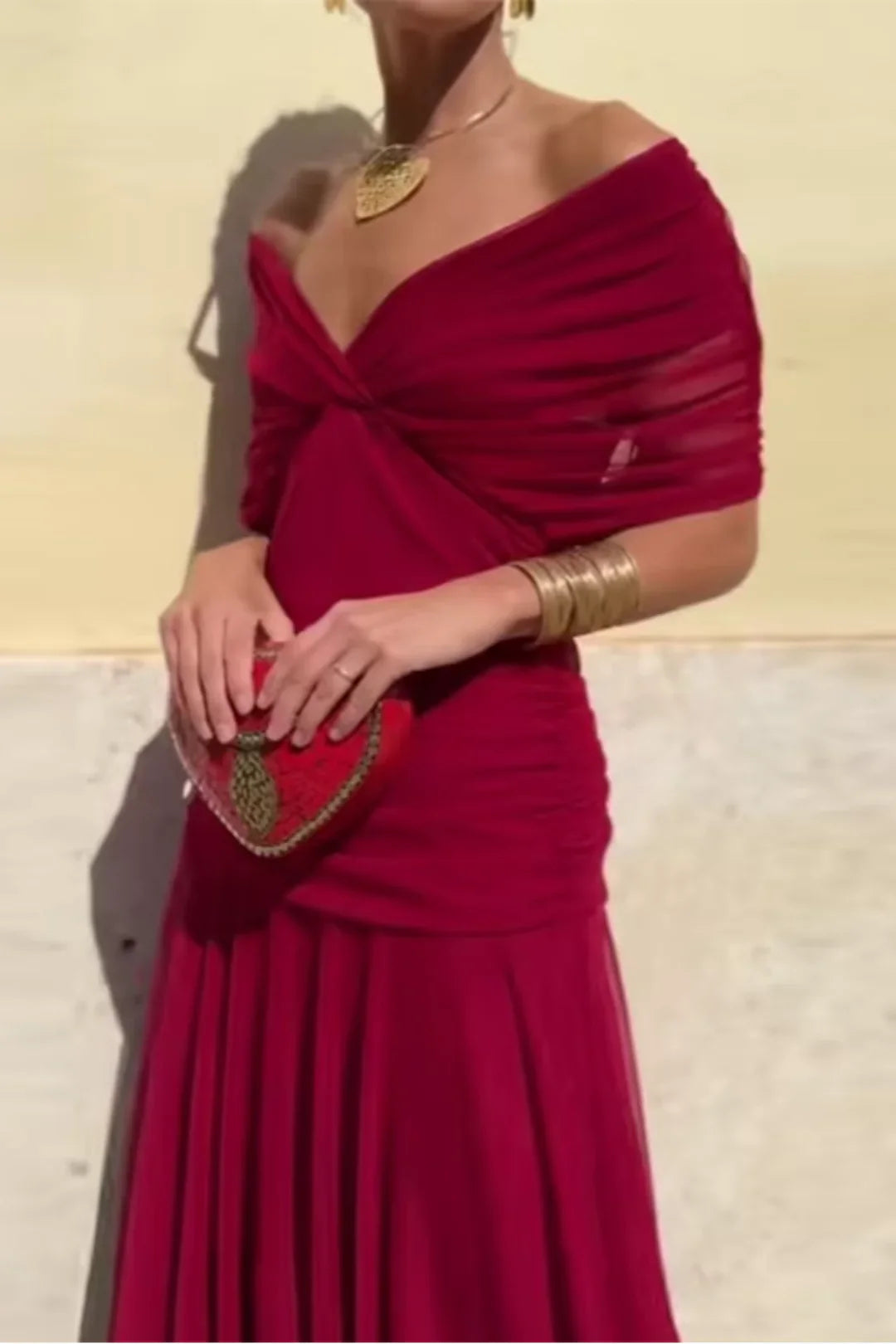 Louise | Vestido Elegante Maxi con Escote en V
