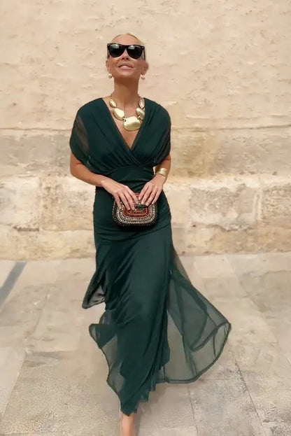 Louise | Vestido maxi elegante con escote en V
