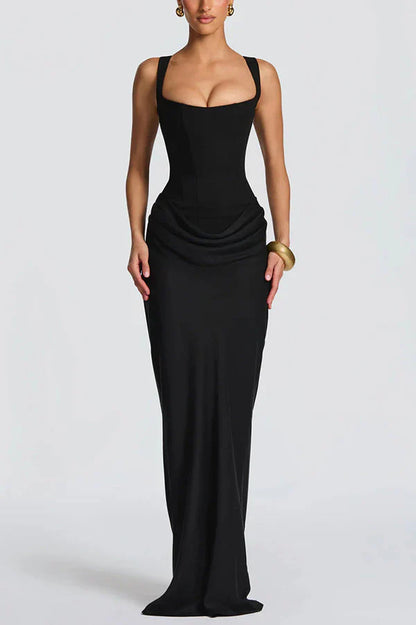 Leonor | Square-neck maxi dress