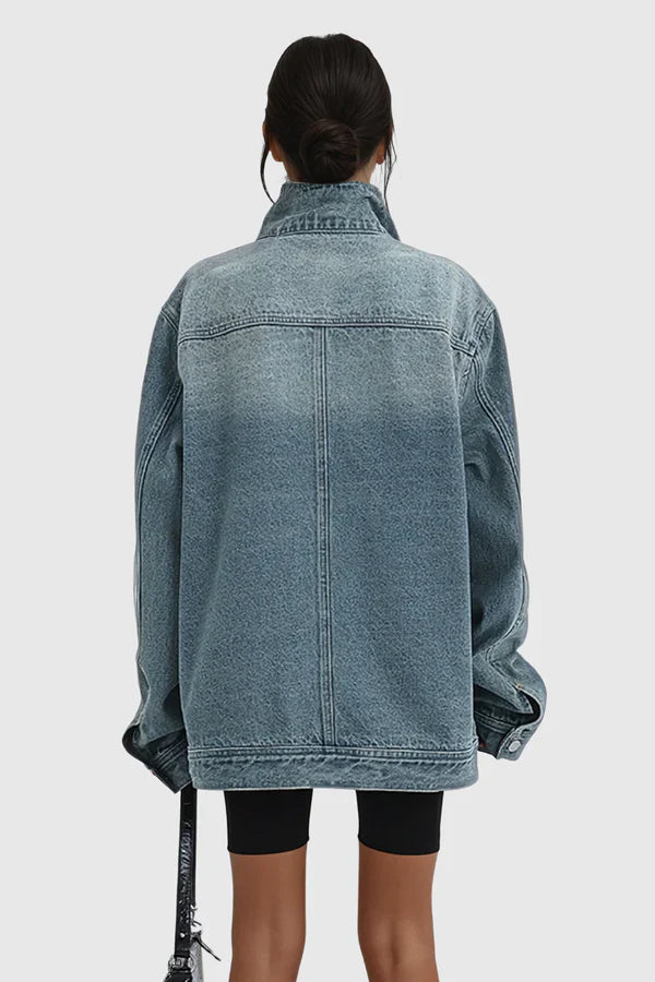 Martina – Chaqueta Vaquera Asimétrica Vintage