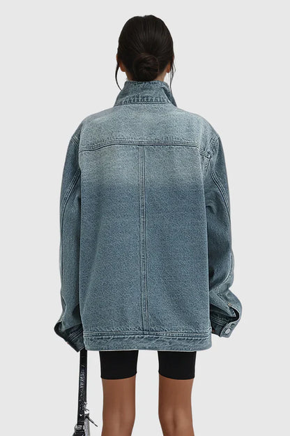 Martina – Chaqueta Vaquera Asimétrica Vintage