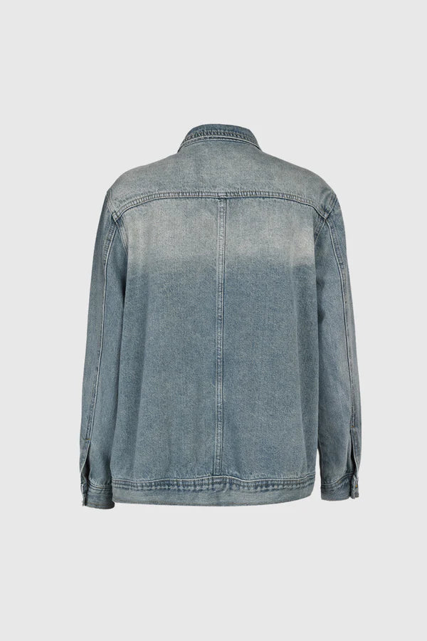 Martina – Chaqueta Vaquera Asimétrica Vintage