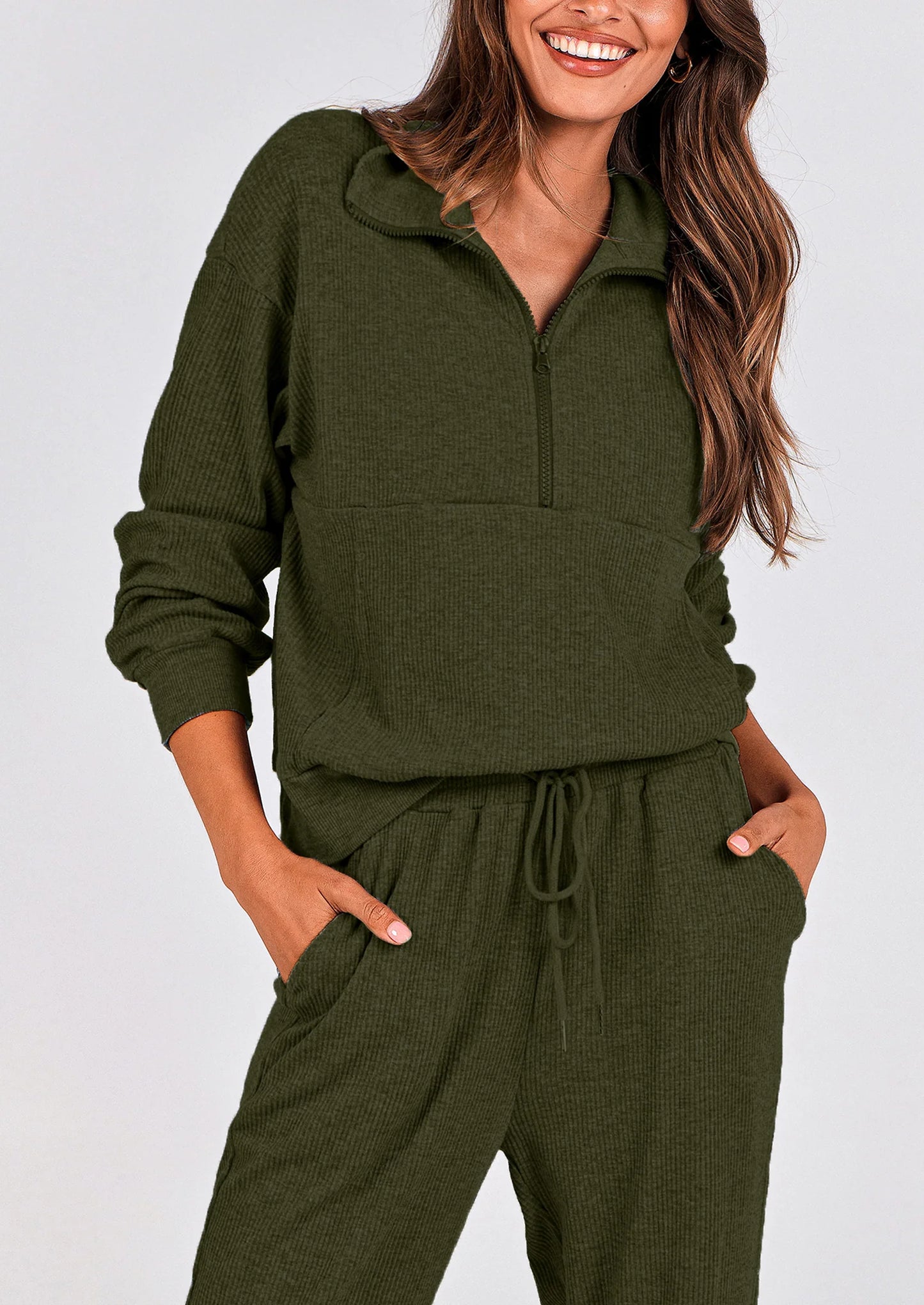 Conjunto NOLEA Cozy 2 Piezas – Sudadera con Cremallera + Joggers a Juego