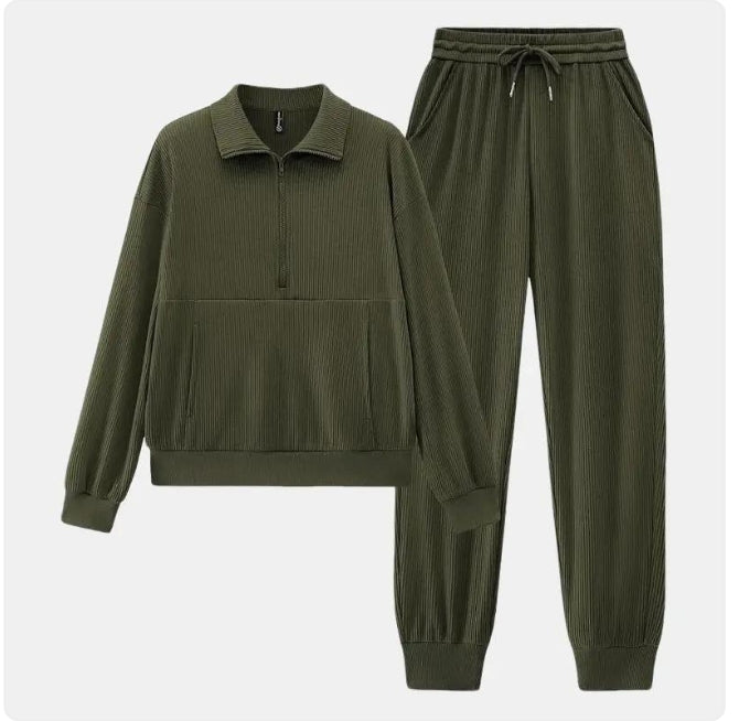 Conjunto NOLEA Cozy 2 Piezas – Sudadera con Cremallera + Joggers a Juego