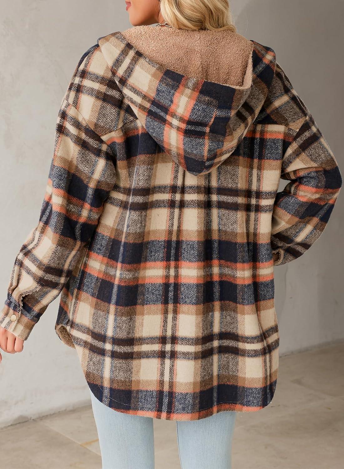 Fuzzy Plaid Hooded Winter Shacket Limited edition 2025