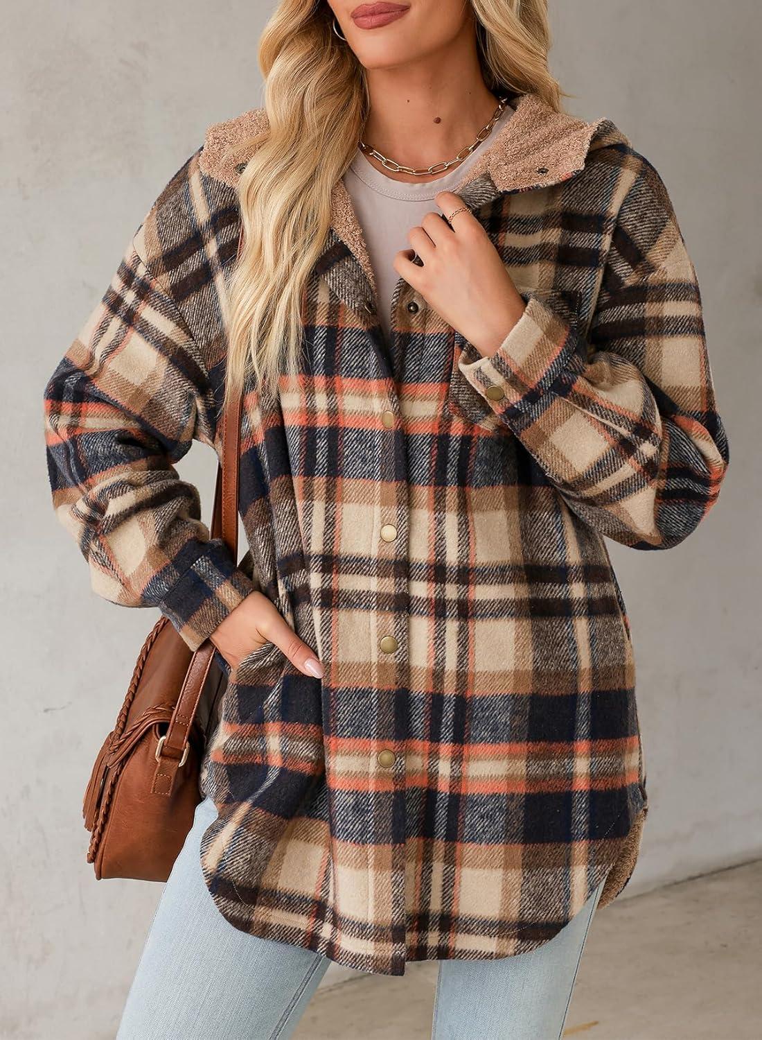 Fuzzy Plaid Hooded Winter Shacket Limited edition 2025