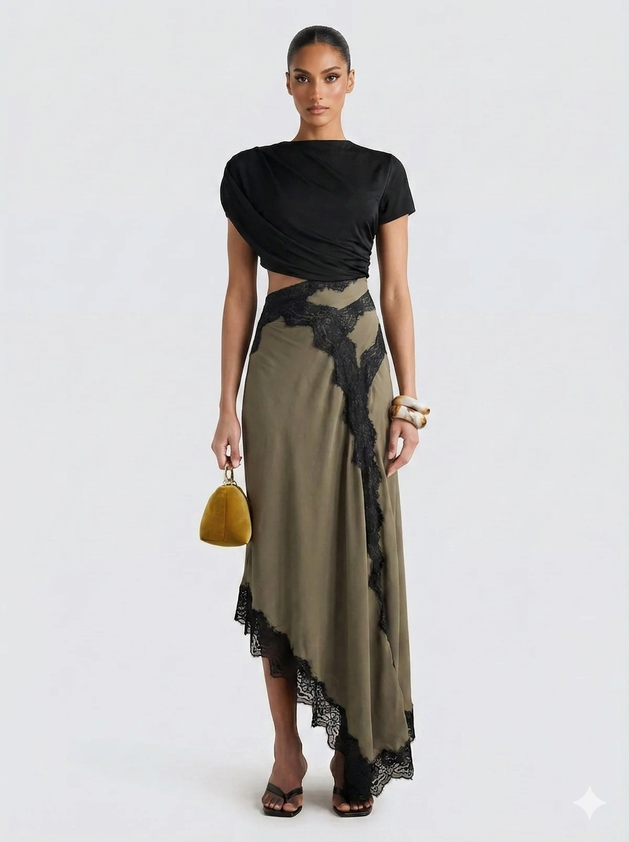 OLIVE | Conjunto Top y Falda de Encaje Edición Limitada