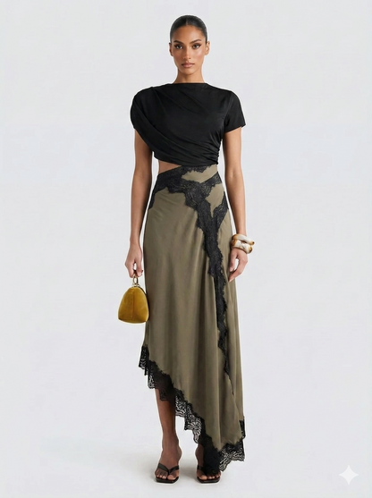 OLIVE | Conjunto Top y Falda de Encaje Edición Limitada
