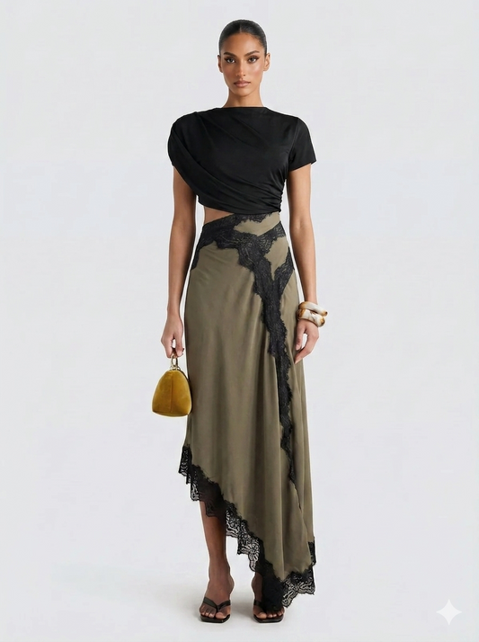 OLIVE | Conjunto Top y Falda de Encaje Edición Limitada