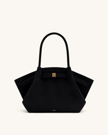 Hana Medium Synthetic Suede Tote Bag – Off-White