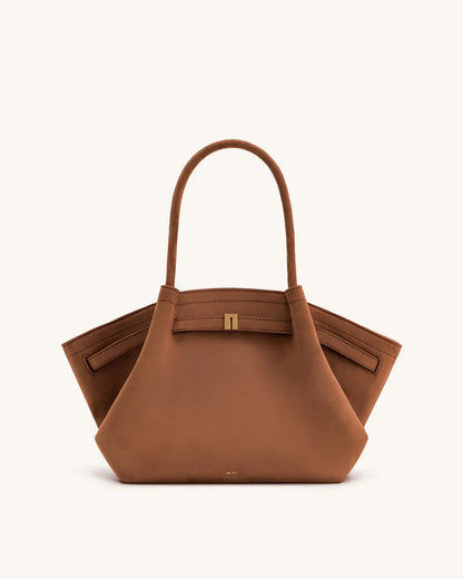 Hana Medium Tote Bag – Brown Canvas