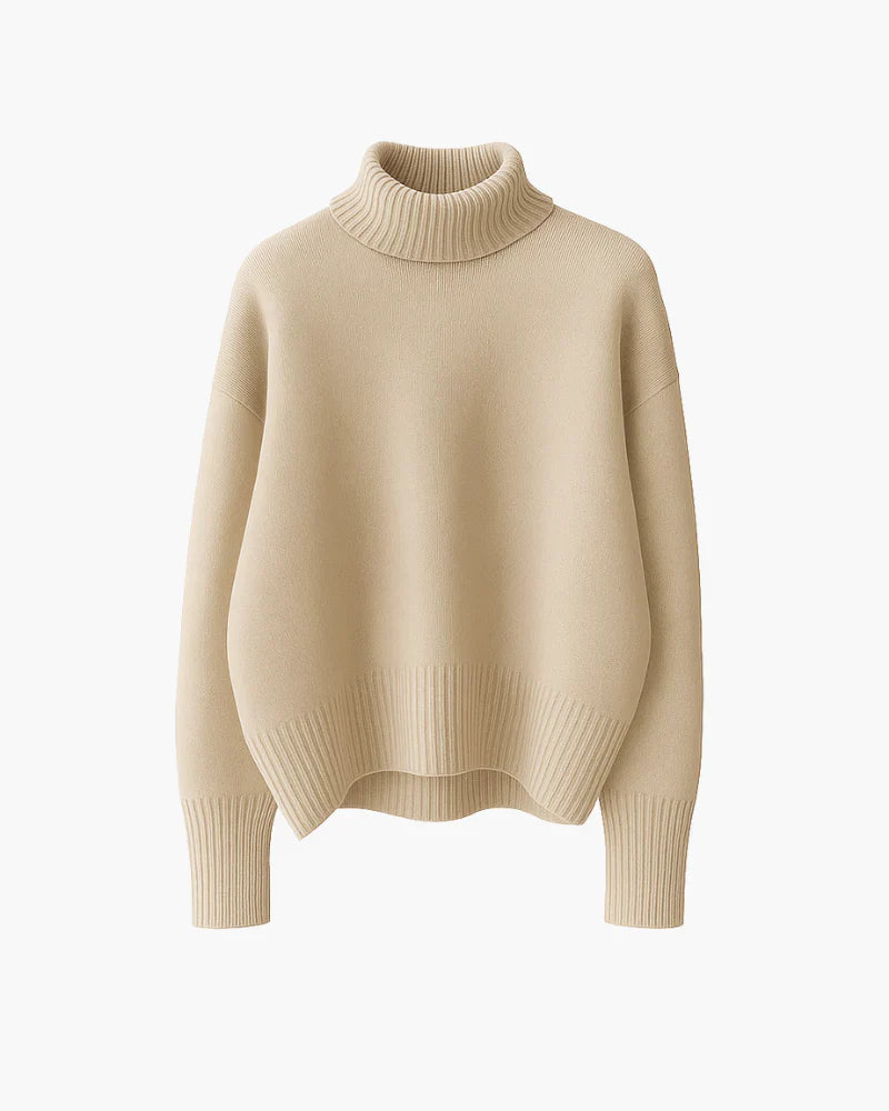 Suéter cuello alto suave