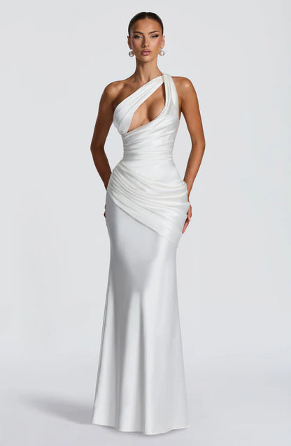 EMINA | Vestido maxi de diseño lacado