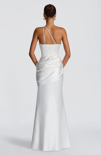 EMINA | Vestido maxi de diseño lacado