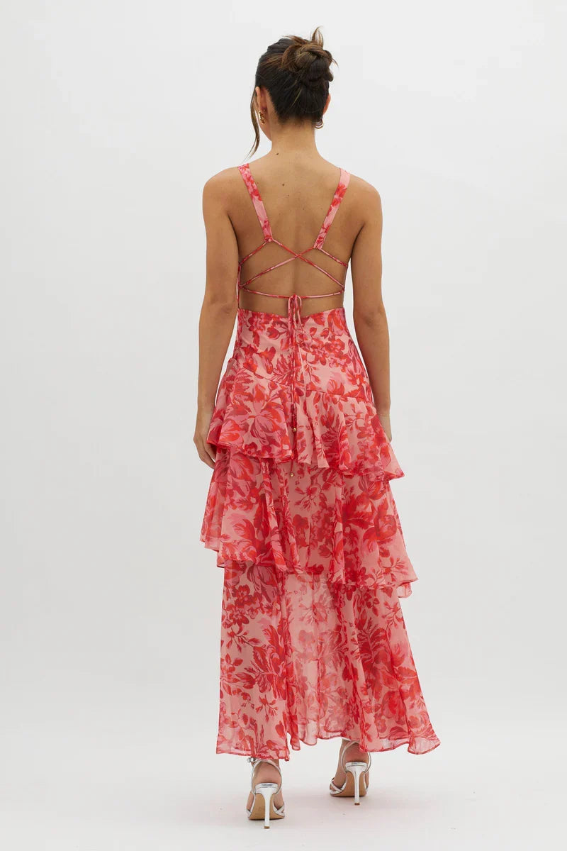 LISA | Vestido midi floral elegante