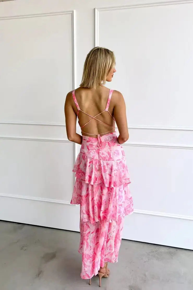 LISA | Vestido midi floral elegante