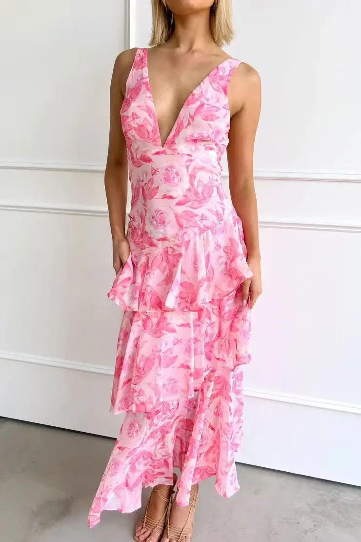 LISA | Vestido midi floral elegante