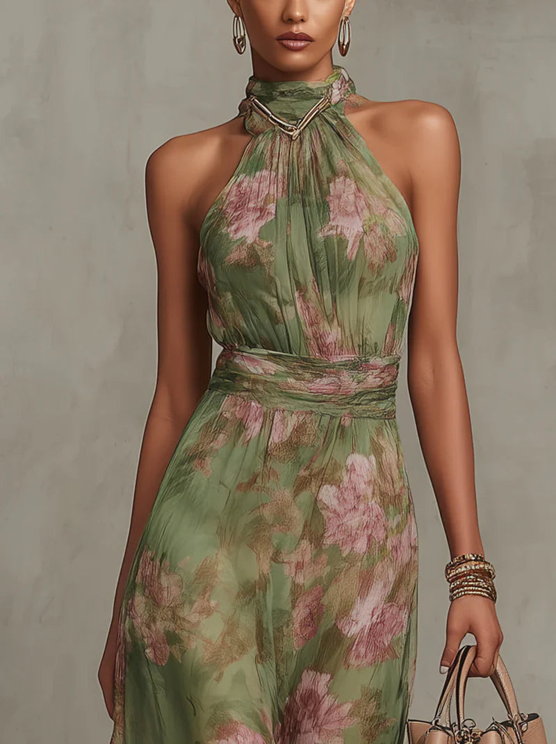 SERENA | Vestido largo floral de elegancia natural
