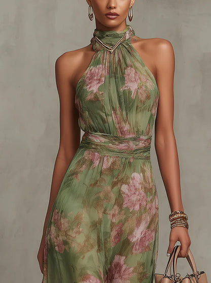 SERENA | Vestido largo floral de elegancia natural