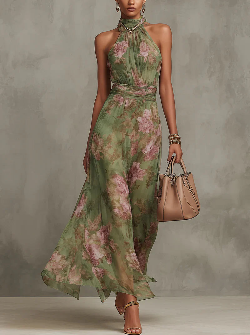 SERENA | Vestido largo floral de elegancia natural