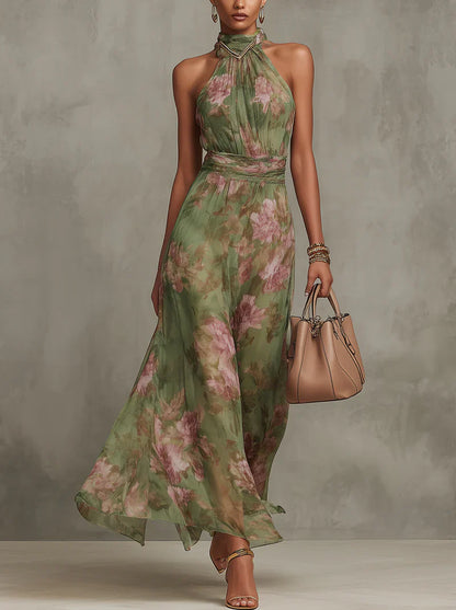 SERENA | Vestido largo floral de elegancia natural