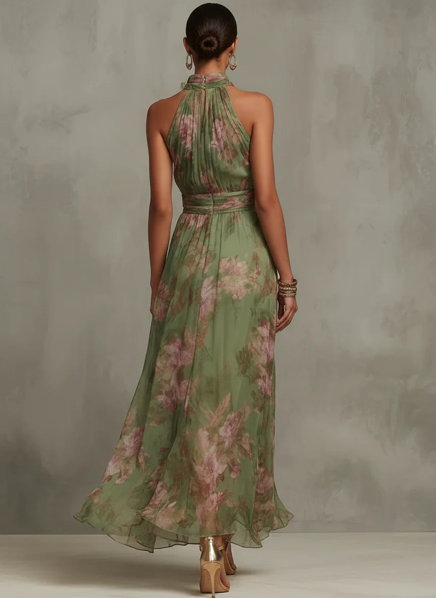 SERENA | Vestido largo floral de elegancia natural