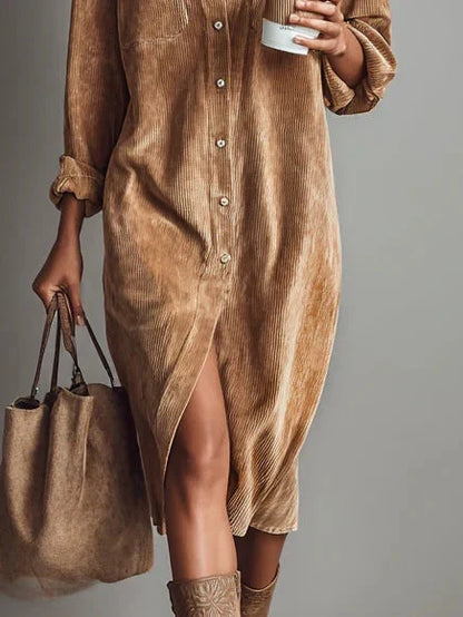 Estela | Corduroy midi dress