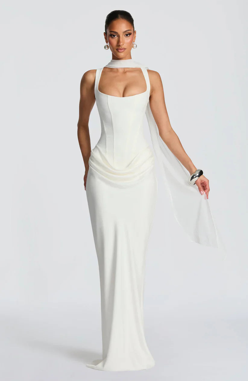 Leonor | Square-neck maxi dress