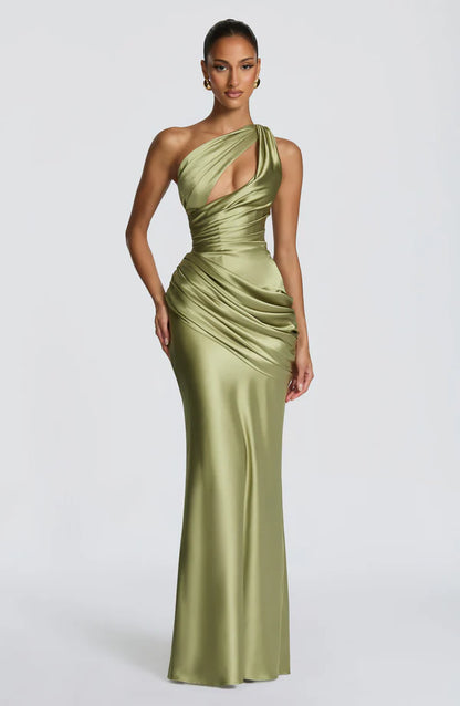 EMINA | Vestido maxi de diseño lacado