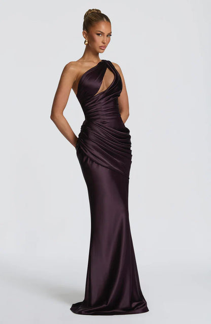 EMINA | Vestido maxi de diseño lacado