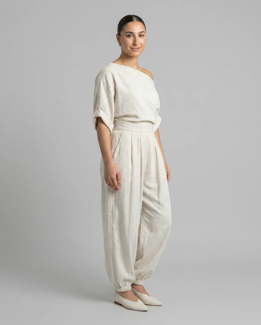 MILA | Conjunto Top Calado y Pantalones Harem