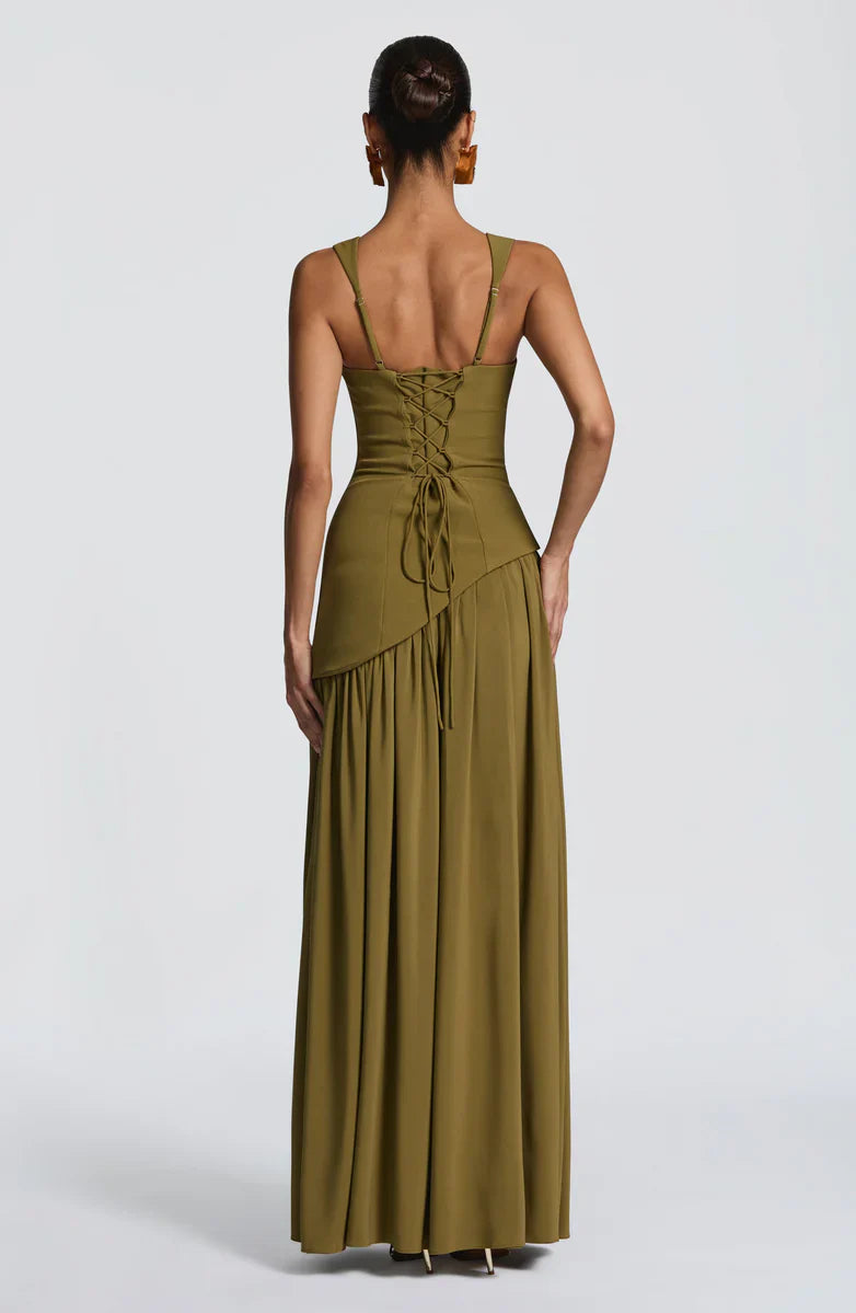 ZAFIRA | Vestido Maxi Largo Lacado