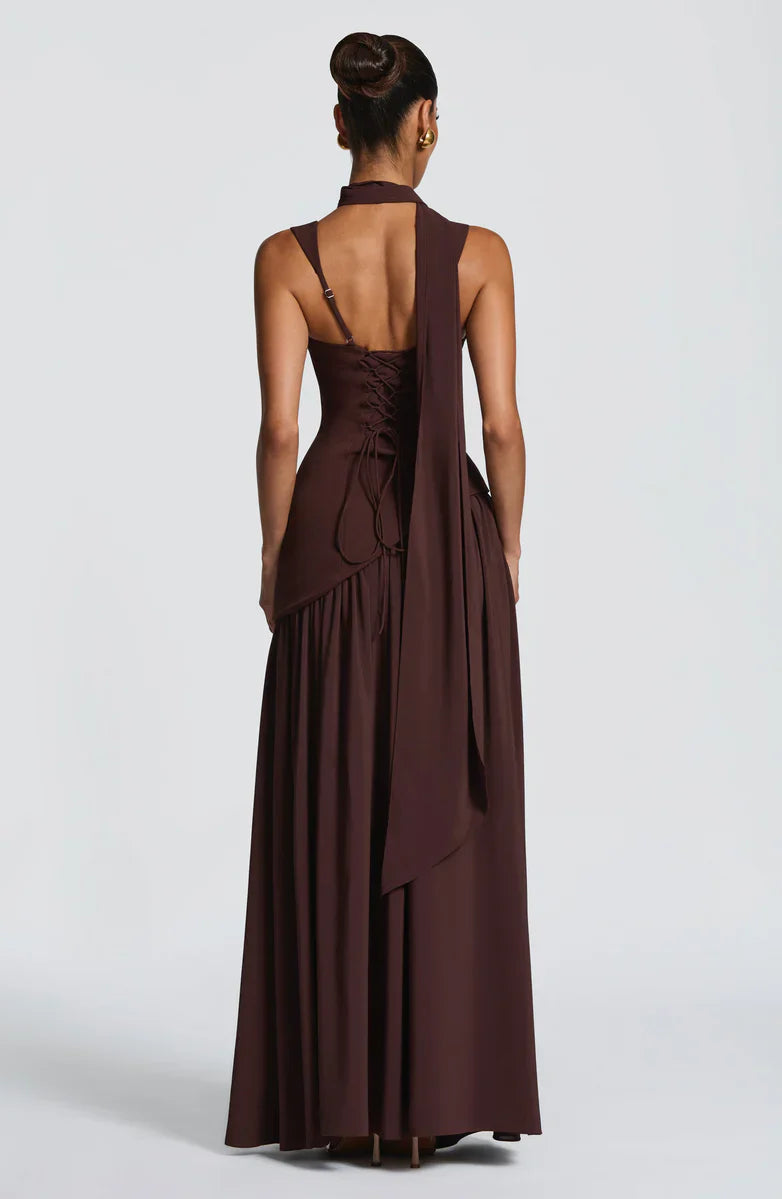 ZAFIRA | Vestido Maxi Largo Lacado