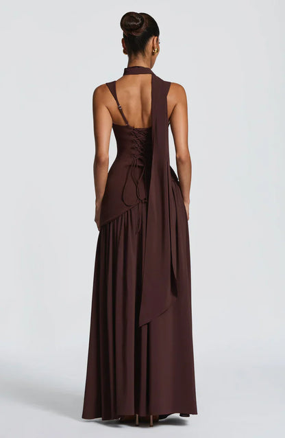 ZAFIRA | Vestido Maxi Largo Lacado