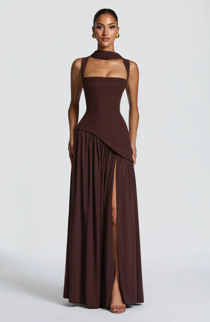 ZAFIRA | Vestido Maxi Largo Lacado